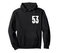 Number Fifty Three #53 Sports Team Uniform Birthday 53 Pullover Hoodie
