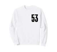 Number Fifty Three #53 Sports Team Uniform Birthday 53 Sweatshirt