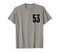 Number Fifty Three #53 Sports Team Uniform Birthday 53 T-Shirt
