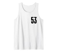 Number Fifty Three #53 Sports Team Uniform Birthday 53 Tank Top