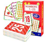 Number Flash Cards, Educational Flash Cards for Toddlers 3-6 Years, Cards Set, Numbers, Letters, Colours & Shapes, Preschool Teaching Aid, Kids Number Cards Learning Toys