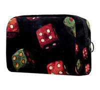Number Four Dices Cosmetic Bag for Women, Travel Toiletries Bags Large Makeup Handy Pouch Organiser Bag with Zipper