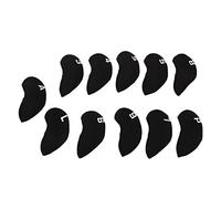 Number Golf Iron Headcover Set Neoprene Golf Club Iron Head Cover Protective Cover for Golfers 11 Pieces 3 4 5 6 7 8 9 P S A L Digital Numbers (Black)