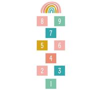 Number hopscotchs Mat Decals - Number Lattice Floor Sticker, hopscotchs Play Mat | Classroom Decor Sensory Path Decals, PVC Funny Number hopscotchs Game Floor Stickers Wall Decals for Hop scotchs