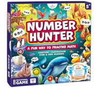 Number Hunter Math Board Game for Kids 5-7, 1st Grade & Kindergarten