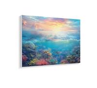 Number Kit Coloring Book Underwater Dream Coral Leaf Number Oil Painting Hand Painted DIY Painting Digital Oil Painting Beginner Art Craft Painting Craft Painting Craft Painting Painting Painting