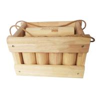 Number Kubb Toss Game Stick Throwing Game made of Hardwood (with Wooden Crate, class)