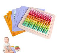 Number Learning Board - 1 To 100 Wooden Counting Grid System, Style Early Education Layout, Educational Math Training Structure | Home Classroom Teaching Tool For Kids Number Recognition Pr