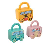 Number Learning Locks Multifunctional Car Shape Toy for Logical Thinking Ability Development, Suitable for Kids 6 Months and Up