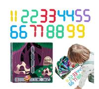Number Learning Puzzle, Double-Sided Maze Cards, Wooden Educational Puzzle with Fun Design, Brain Development Tool for Classroom, Number Puzzles Set with Safe Material, Learning Game