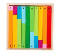 Number Learning Rods Mathematics Learning Sticks, Color Coded Counting Blocks, Hands-On Early Math Aid, Classroom STEM Visual Tool, for Kids Preschool Education Practice Use