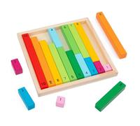 Number Learning Rods - Mathematics Learning Sticks for Early-Development | STEM Manipulatives with Tactile Wood Grain & Vibrant Gradient Pigments for Classrooms, Preschools and Daycare