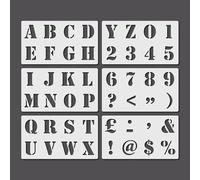 Number & Letter Alphabet Mylar Stencil Vintage Military Shabby Chic (50mm Tall)