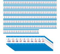 Number Line Bulletin Board Set, -100 to 100 Blue Number Line Classroom Decoration Bulletin Board Border School Wall Door Math Class Decoration Supplies for Classroom, Teacher Office, Kids Room