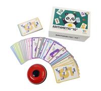 Number Matching Board Game | Table Puzzles Card Game - Strategy Educational Toy With Ringing Bell For Traveling Home Schools Daycare Centers