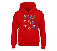 Number Math Day Boys Hoody Symbol World Book Day Funny Unisex Girls Kids School Gift Jumper Red - Youth Large (Age 9-11)