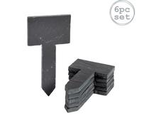 Number Natural Slate Flower/Plant/Herb Square Top Label Pegs - Pack of 6