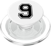 Number Nine #9 Sports Team Uniform Birthday 9 PopSockets PopGrip for MagSafe