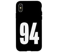 Number Ninety Four #94 Sports Team Uniform Birthday 94 Case for iPhone X/XS