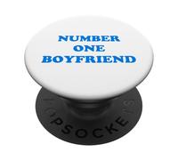Number One Boyfriend Funny Cute Cheeky Relationship Slogan PopSockets Adhesive PopGrip