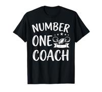 Number One Football Coach Proud Dad Design T-Shirt