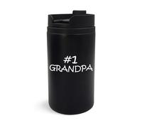 Number One Grandpa Grandfather Engraved Art Travel Mug Cup Insulated