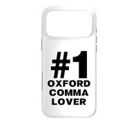 Number One Oxford Comma Lover Humor Funny Grammar Nerd Case for iPhone 17 Pro Max