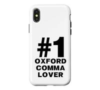 Number One Oxford Comma Lover Humor Funny Grammar Nerd Case for iPhone X/XS