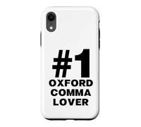 Number One Oxford Comma Lover Humor Funny Grammar Nerd Case for iPhone XR