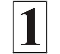 Number One Sign Metal Letters For Outdoor Signs Metal Number Sign For Parking Lots And Outside Tennis Court And Public Spaces Weatherproof And Easy To Install 8x12 Inch