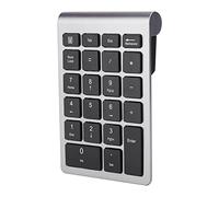 Number Pad For Laptop, Numeric Keypads USB 2.4G Wireless RF304 22 Keys Numeric Keypad Numeric Keypad For Laptop Mini Keyboard with Receiver (Iron Gray)