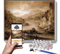 Number Painting for Adults Mountainous Landscape with Cart and Figures Painting by Thomas Gainsborough Paint by Number Kit On Canvas for Beginners
