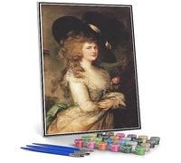 Number Painting for Adults Portrait of Georgiana Duchess of Devonshire Painting by Thomas Gainsborough Paint by Number Kit On Canvas for Beginners