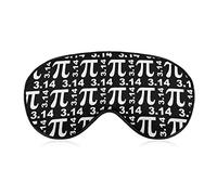 Number Pi Pattern Eye Mask with Adjustable Strap for Men and Women Night Sleeping Travel Nap