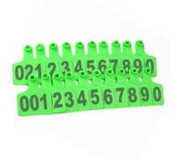 Number Plastic Livestock Ear Tag, 100 PCS No. 001-500, Plastic Livestock Animal Ear Tags(Green,4 * 5cm (1.57 * 1.96in) 401-500)
