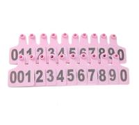 Number Plastic Livestock Ear Tag, 100 PCS No. 001-500, Plastic Livestock Animal Ear Tags(Pink,7.5 * 10cm (2.95 * 3.93in) 401-500)