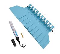 Number Plastic Livestock Ear Tag, 50/100 Pieces TPU one-Piece Large Cattle Ear tag Blank Cattle Ear tag Plastic Animal Identification Label Suitable(Blue,50pcs+Pen)