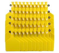 Number Plastic Livestock Ear Tag, Blank One Piece 50/100 Pieces Large Size TPU Z Label Ear Tags and Markers(Yellow,50pcs)