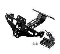 Number plate Accessories For Y-AMAHA YZFR1 YZF-R1 YZFR1 2016-2023 2021 2020 2019 2018 2017 2022 Motorcycle License Plate Holder Number Plate Frame Turn Signal Bracket(Black- Silver)