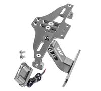 Number plate Accessories Motorbike Accessories License Plate Mount Holder Bracket For Y-AMAHA YZF R3 YZF-R3 YZFR3 All Year(Gris)