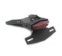 Number plate Accessories Motorcycle License Plate Bracket Holder Taillight Light For BMW R NineT R9T 2014 2015 2016 2017 2018 2019(Black- Silver)