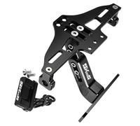 Number plate Accessories Motorcycle Rear License Plate Mount Holder For Suzuki SV650 S SV650S 1999-2006 2007-2023 2022 2021 2020 2019 2018 2017 2016 2015 2014 2013(Black- Silver)