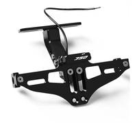Number plate Accessories Motorcycle Rear Tail Fender Tidy License Plate Holder Eliminator Bracket Kit For Kawasaki Z750 Z 750 2006 2007 2008 2009 2010 2011 2012 2013(Black- Silver)