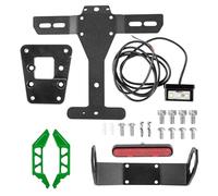 Number plate Accessories Motorcycle Short Tail Tidy License Plate Bracket Holder With Light For Kawasaki Z900 ZH2 2020 2021 2022 2023 Accessories(Green)