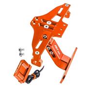 Number plate Accessories Motorcycles Accessories License Plate Holder Number Plate Frame Light Bracket For KYMCO AK550 AK 550 All Year(Orange)