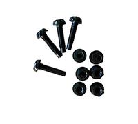 Number Plate Bolts Screws Black with Nuts Plastic set of 6