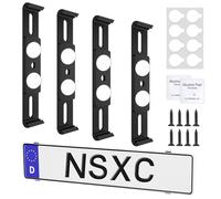 Number Plate Holder for Cars - Frameless Invisible - Weatherproof - Black, For UK 3mm Frames