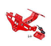 Number Plate Holder For TMAX 530/500/560 For TMax530 SX DX For TECH For MAX For T-MAX 560 Moto Fender Eliminator Adjustable License Plate Holder Bracket LED Plate Holder(Red)