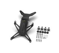 Number Plate Holder Motorcycle For Tmax For T-MAX 560 For Tmax560 2022-2025 2024 Adjustable License Plate Relocation Bracket Fender Eliminator Kit Plate Holder(B black with light)