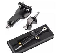 Number Plate Holder Motorcycle Front End Steering Damper Base Stabilizer Steering Shock Mounting Bracket Fit For Yamaha R25 R3 2021-2024 License Plate Holder(Double tube Black)